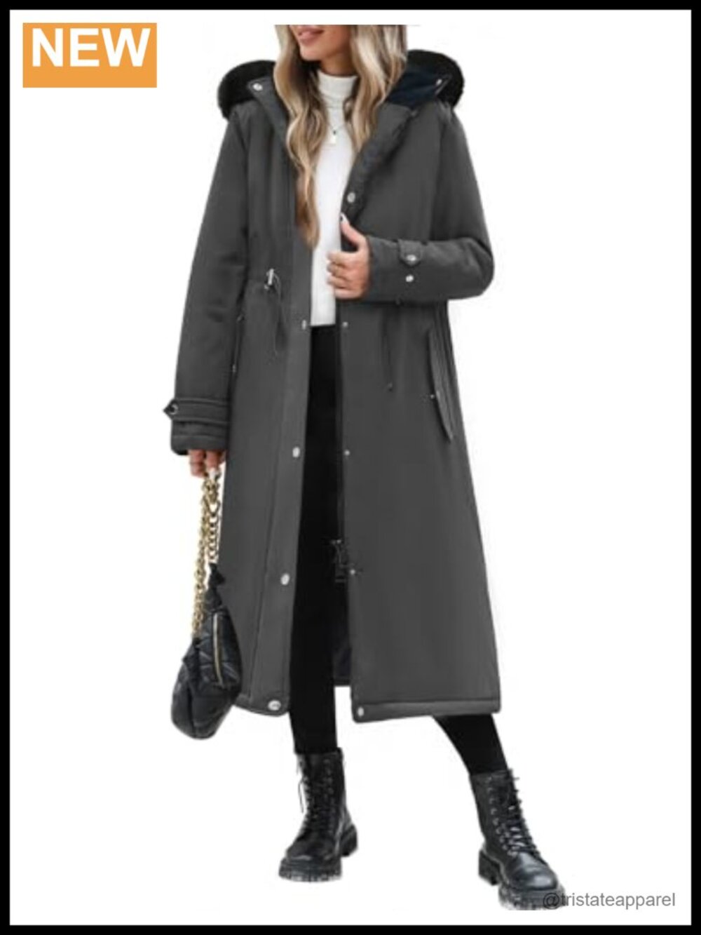 Women's Long Winter Puffer Coat Warm Down Jacket Faux Fur Hood